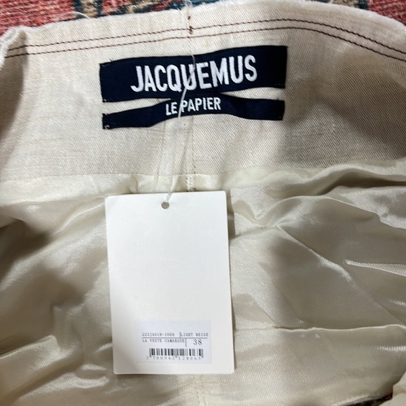 NWT JACQUEMUS La Veste Camargue in Light Beige size 6 - Picture 7 of 8